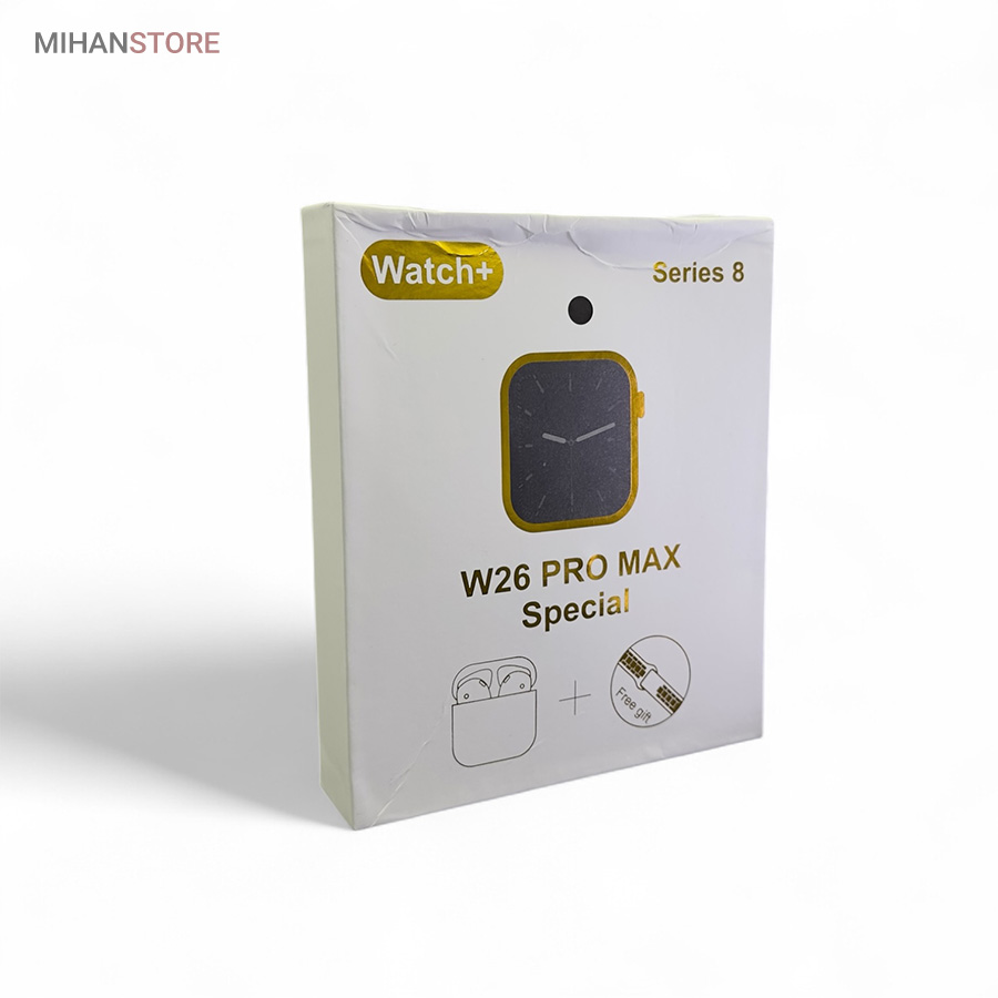 ساعت هوشمند و هندزفری بلوتوث W26 Pro Max کد 1340 (پرداخت درب منزل)